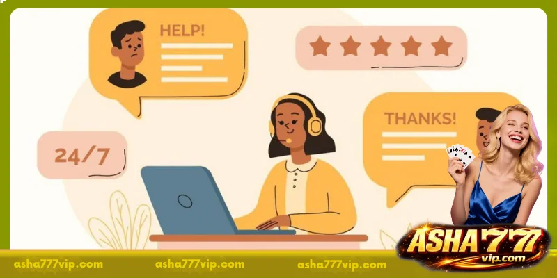 Support channels for contacting ASHA777